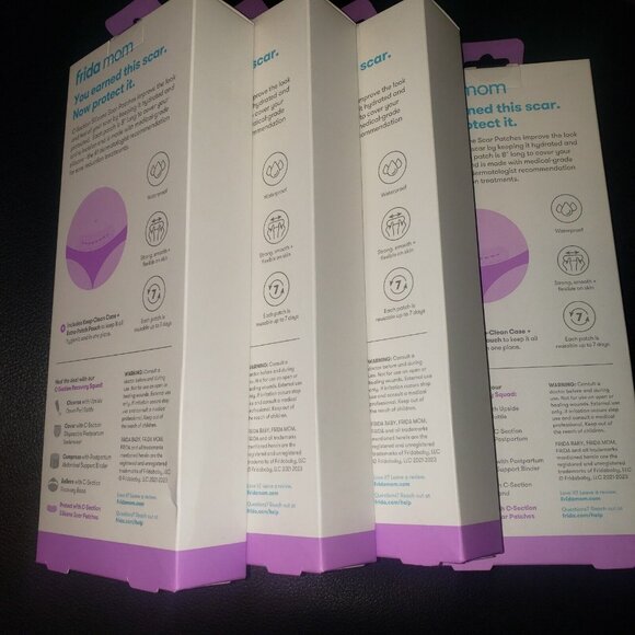 Frida Mom C-Section Silicone Scar Waterproof W\ Case 6 Reusable Patches LOT OF 4 - Picture 4 of 6